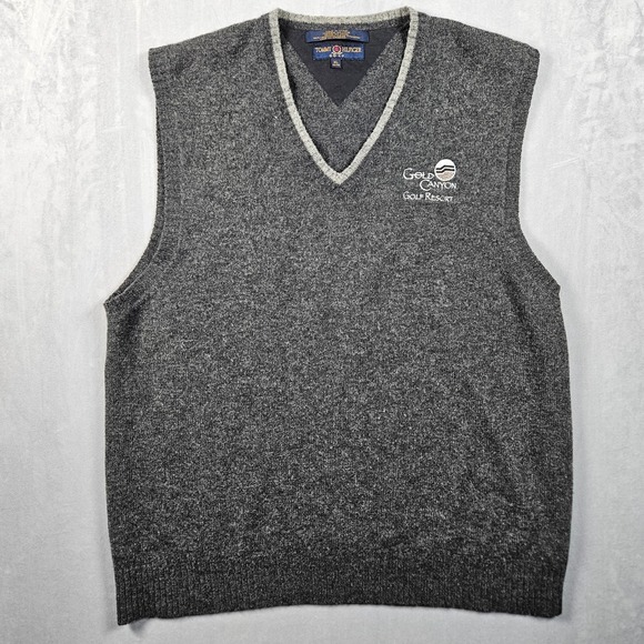 Tommy Hilfiger Other - Vintage Tommy Hilfiger Sweater Vest Mens XL Gray Lambswool Gold Canyon Golf Y2K